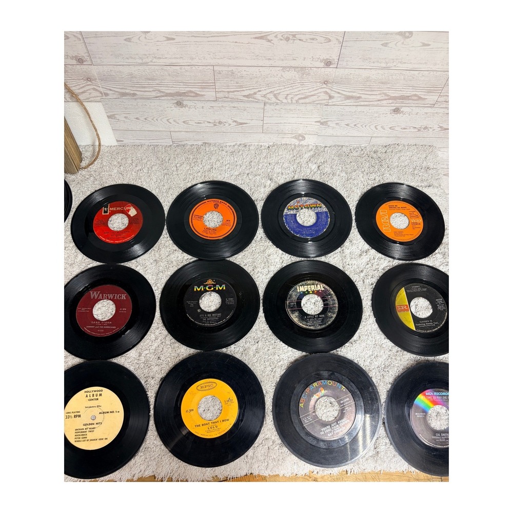 Vtg 45 RPM Vinyl Record Lot of 12 Jackson 5 Motown The Sweet RCA Various Labels